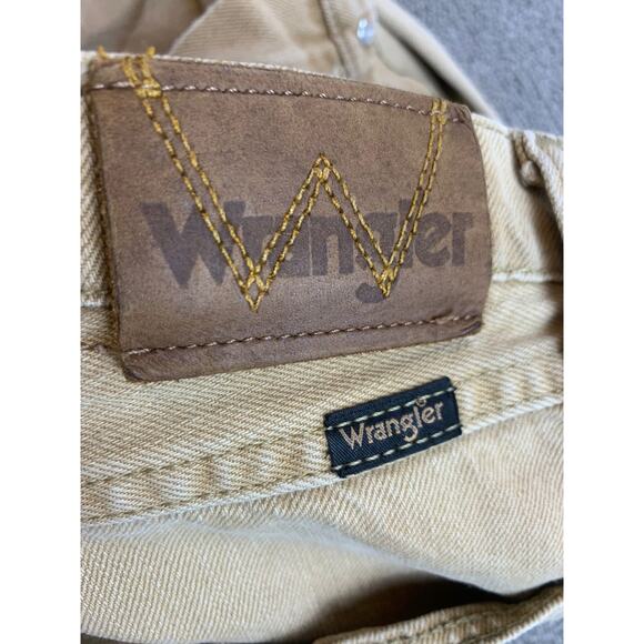 Wrangler Jeans 2000's Era Men's 36x32 Tan Denim Jeans Work Casual - Picture 5 of 16